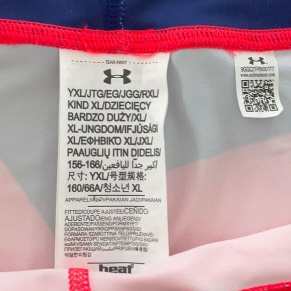UNDER ARMOUR NWT YOUTH GIRLS CROPPED LEGGINGS HEAT GEAR EXTRA LARGE - Picture 8 of 8
